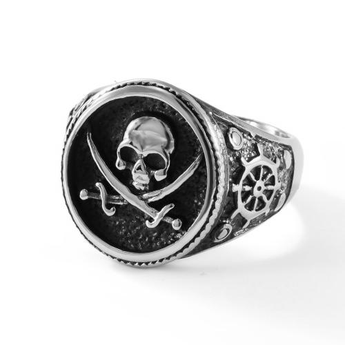 Ring Finger ze stali nierdzewnej, Stal nierdzewna 304, obyty, biżuteria moda & różnej wielkości do wyboru & dla człowieka, oryginalny kolor, sprzedane przez PC