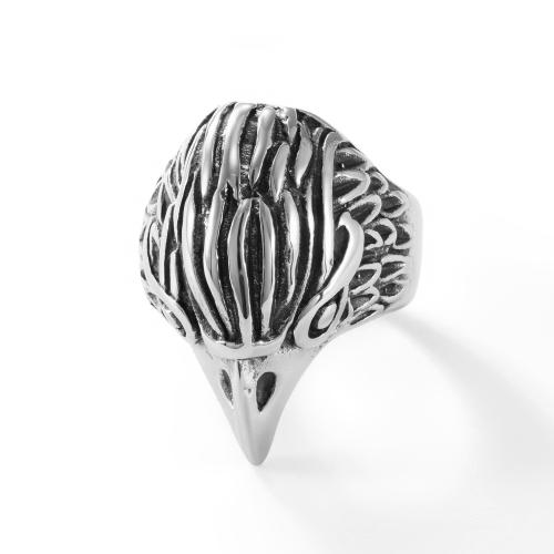 Ring Finger ze stali nierdzewnej, Stal nierdzewna 304, obyty, biżuteria moda & różnej wielkości do wyboru & dla człowieka, oryginalny kolor, sprzedane przez PC