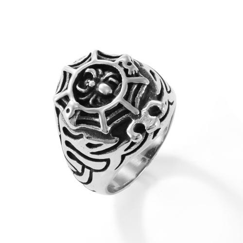 Ring Finger ze stali nierdzewnej, Stal nierdzewna 304, obyty, biżuteria moda & różnej wielkości do wyboru & dla człowieka, oryginalny kolor, sprzedane przez PC