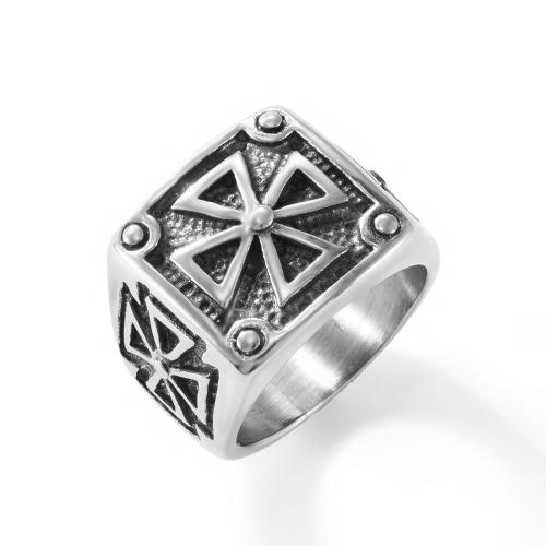 Ring Finger ze stali nierdzewnej, Stal nierdzewna 304, obyty, biżuteria moda & różnej wielkości do wyboru & dla człowieka, oryginalny kolor, sprzedane przez PC