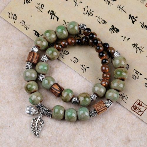 Porcelianas Apyrankė, su Cinko lydinys, rankų darbo, unisex & įvairių stilių pasirinkimas, Ilgis Apytiksliai 7 Inch, Pardavė PC