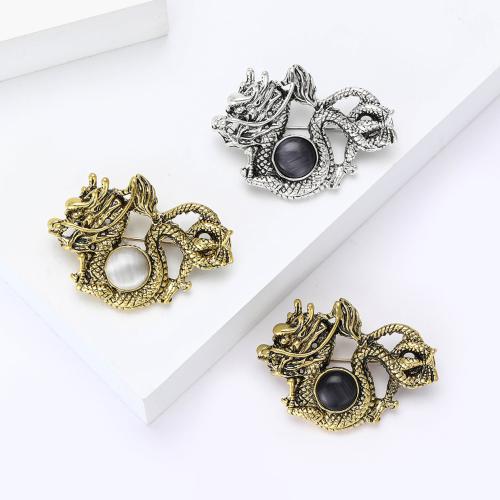 Zinc Alloy Brooches with Resin Dragon plated for man nickel lead & cadmium free Sold By PC