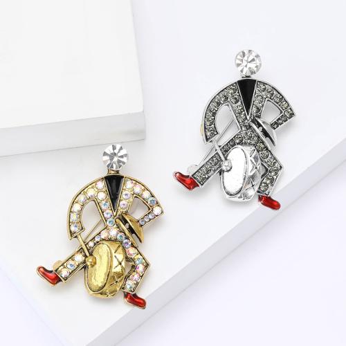 Broches de liga de zinco, banhado, para o homem & com strass, Mais cores pare escolha, níquel, chumbo e cádmio livre, vendido por PC