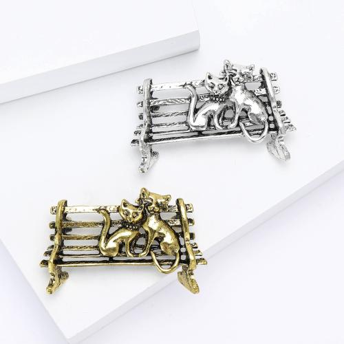 Zinc Alloy Brooches Cat plated for woman nickel lead & cadmium free Sold By PC