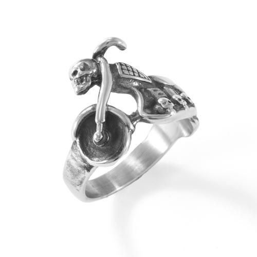 Ring Finger ze stali nierdzewnej, Stal nierdzewna 304, obyty, różnej wielkości do wyboru & dla człowieka & pusty, oryginalny kolor, sprzedane przez PC