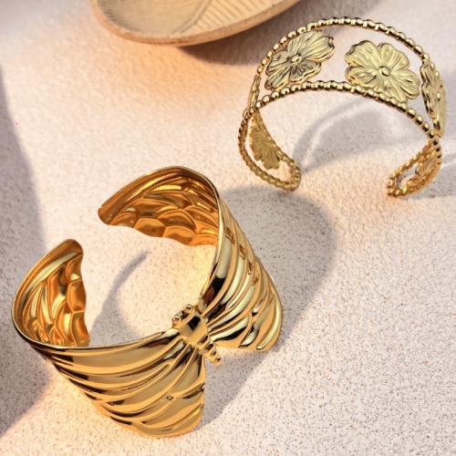 Vinger Ring in edelstaal, 304 roestvrij staal, plated, mode sieraden & verschillende stijlen voor de keuze & voor vrouw, gouden, Verkocht door PC