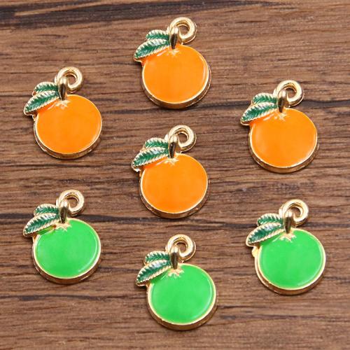 Zinklegering Hangers, Zinc Alloy, fruit, KC gold plated, DIY & glazuur, meer kleuren voor de keuze, nikkel, lood en cadmium vrij, 11x15mm, Ca 100pC's/Bag, Verkocht door Bag