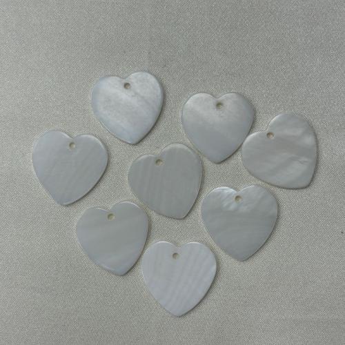 Shell Medálok, Héj, Szív, DIY & különböző méretű a választás, fehér, 100PC-k/Bag, Által értékesített Bag
