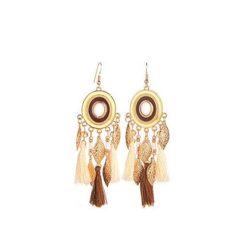 żelazo Kolczyk łezka, ze Seedbead & Pióro, Powlekane, Stylu cyganerii & różne style do wyboru & dla kobiety, earring length 100-150mm, sprzedane przez para