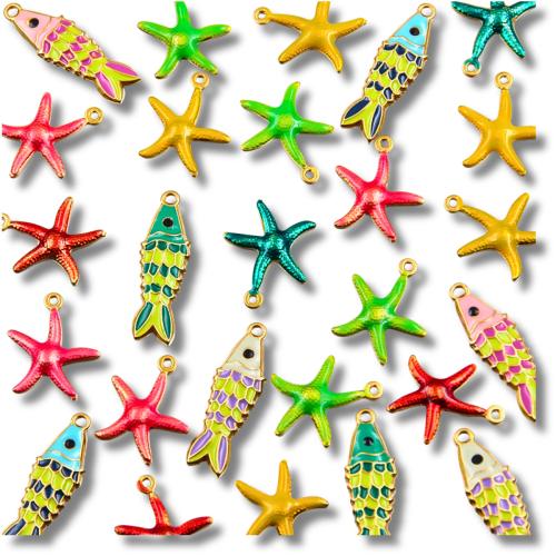 Bijoux pendentifs en acier inoxydable , Acier inoxydable 304, Forme différente pour le choix & DIY & émail, plus de couleurs à choisir, 10PC/sac, Vendu par sac