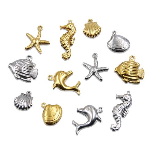 Bijoux pendentifs en acier inoxydable , Acier inoxydable 304, Forme différente pour le choix & DIY, plus de couleurs à choisir, 10PC/sac, Vendu par sac