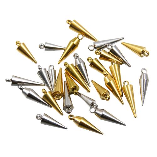Bijoux pendentifs en acier inoxydable , Acier inoxydable 304, Conique, DIY & normes différentes pour le choix, plus de couleurs à choisir, Environ 100PC/sac, Vendu par sac