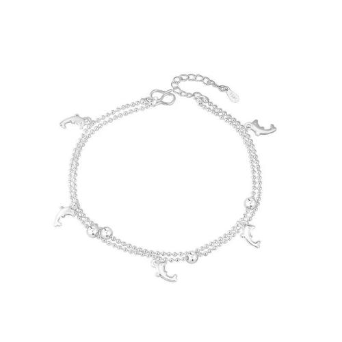 aleación de zinc Pulsera, chapado en color de plata, Joyería & diferentes estilos para la opción & para mujer, longitud aproximado 6-7 Inch, Vendido por Par