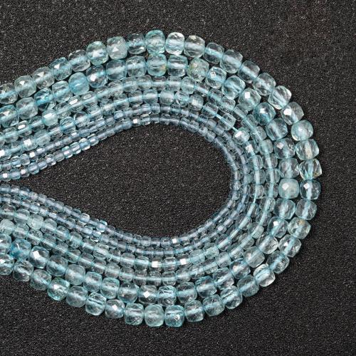 Perline gioielli gemme, Topaze, Quadrato, DIY & formato differente per scelta, blu, Venduto per Appross. 38 cm filo