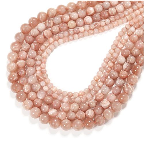 Edelsteen Sieraden Kralen, Zonnesteen, Ronde, DIY & verschillende grootte voor keus, Per verkocht Ca 38 cm Strand