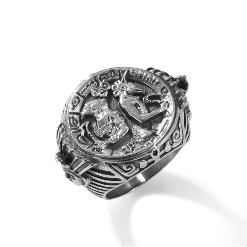 Ring Finger ze stali nierdzewnej, Stal nierdzewna 304, obyty, biżuteria moda & różnej wielkości do wyboru & dla człowieka, oryginalny kolor, sprzedane przez PC