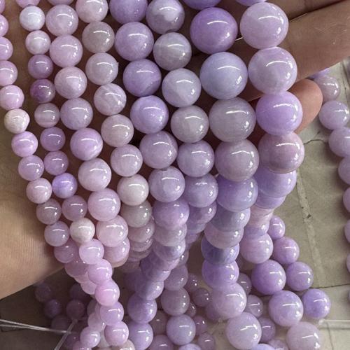 Jade Beads, Lysebrun Jade, Runde, du kan DIY & forskellig størrelse for valg, lilla, Solgt af Strand
