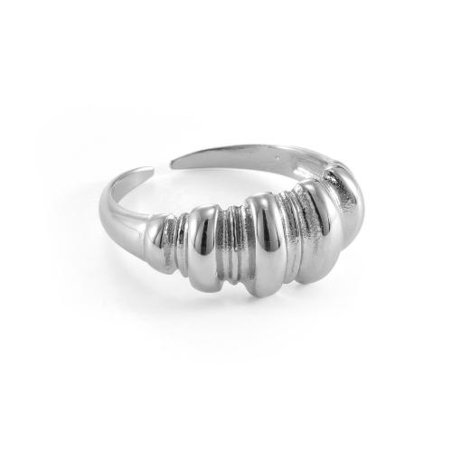 Rozsdamentes acél Finger Ring, 304 rozsdamentes acél, csiszolt, divat ékszerek & különböző méretű a választás & a nő, az eredeti szín, Által értékesített PC