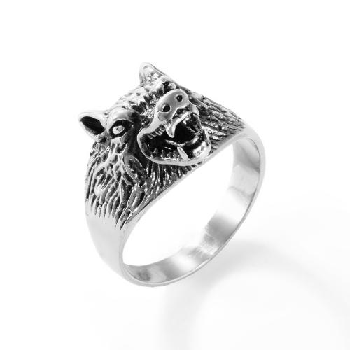 Rozsdamentes acél Finger Ring, 304 rozsdamentes acél, csiszolt, divat ékszerek & különböző méretű a választás & az ember, az eredeti szín, Által értékesített PC
