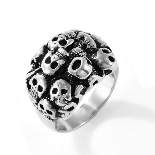 Vinger Ring in edelstaal, 304 roestvrij staal, gepolijst, mode sieraden & verschillende grootte voor keus & voor de mens, oorspronkelijke kleur, Verkocht door PC