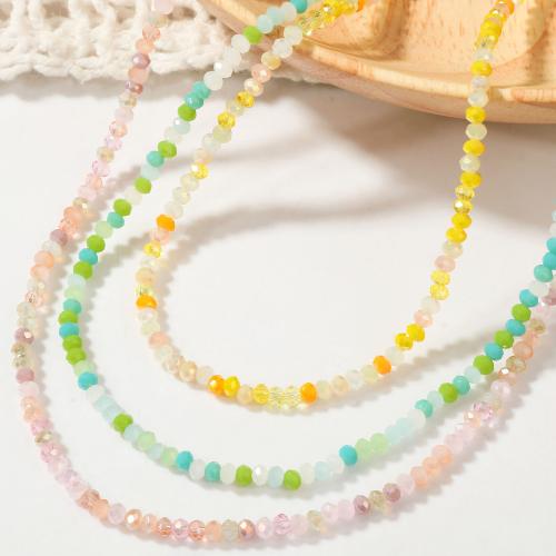 Crystal náhrdelník, Krystal, s Seedbead & Plastové Pearl, módní šperky & různé styly pro výběr & pro ženy, více barev na výběr, Prodáno By PC