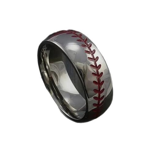 Stainless Steel Finger Ring 201 Stainless Steel plated Unisex & enamel original color Sold By PC