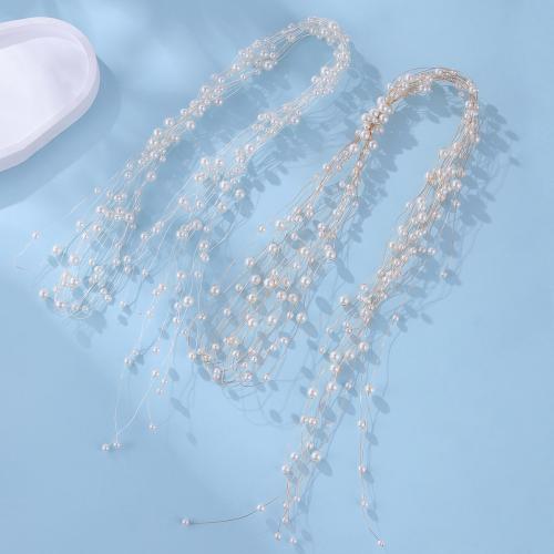 Brud Hair Flowers, Plast Pearl, med mässingstråd, handgjord, mode smycken & för kvinna, fler färger för val, Säljs av PC