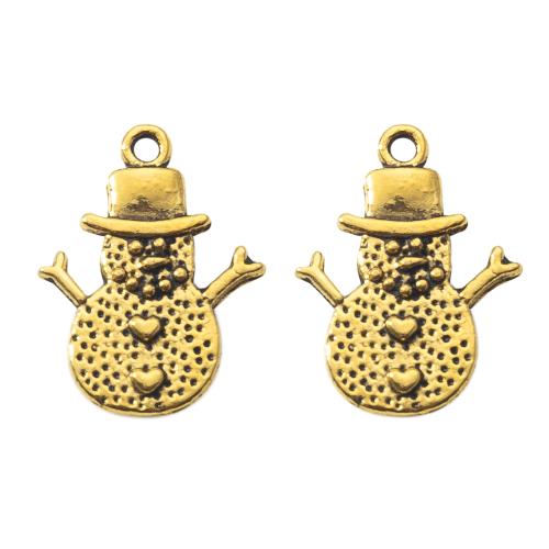 Cink ötvözet Christmas Medálok, Hóember, ezüst színű bevonattal, DIY, ezüst, 14.70x2x19.60mm, Által értékesített Bag