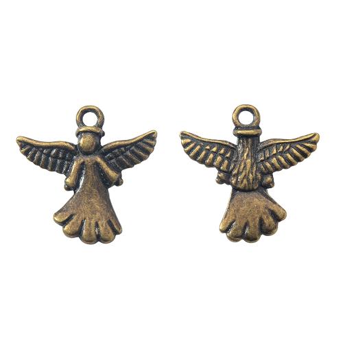 Zink-Aluminium-Anhänger, Zinklegierung, Engel, goldfarben plattiert, DIY, goldfarben, 20.40x3.70x20.30mm, verkauft von Tasche