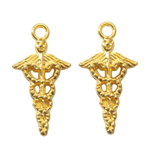 Zinklegering Hangers, Zinc Alloy, Strawman, gold plated, DIY, gouden, 12.20x2.70x23.50mm, Verkocht door Bag
