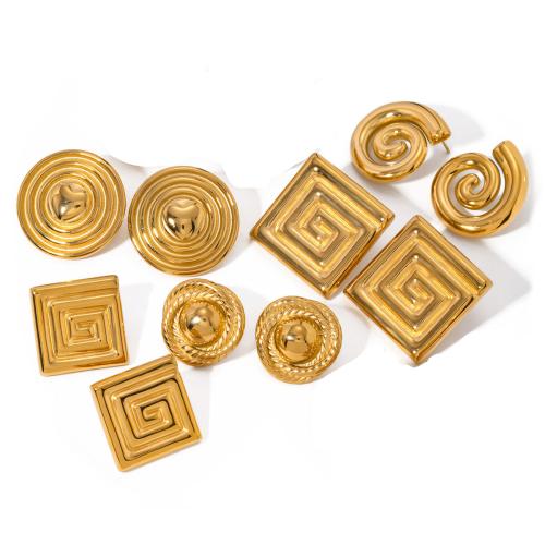 Cruach dhosmálta Graí Earrings, 304 Cruach dhosmálta, plátáilte, jewelry faisin & stíleanna éagsúla do rogha & do bhean, Díolta De réir Péire