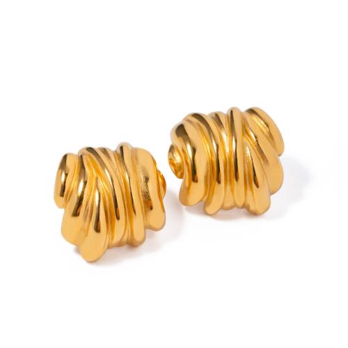 Edelstahl Ohrringe, 304 Edelstahl, 18K vergoldet, Modeschmuck & für Frau, verkauft von Paar