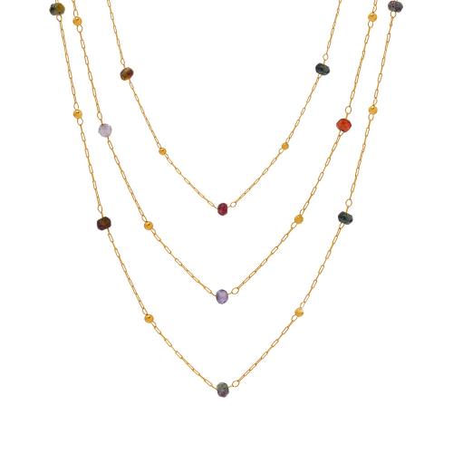 Colar de jóias de aço inoxidável, Aço inoxidável 304, with zircone em forma de cubo, with 1.96 Inch extender chain, banhado, joias de moda & materiais diferentes para a escolha & para mulher, dourado, comprimento 15.7 inchaltura, vendido por PC