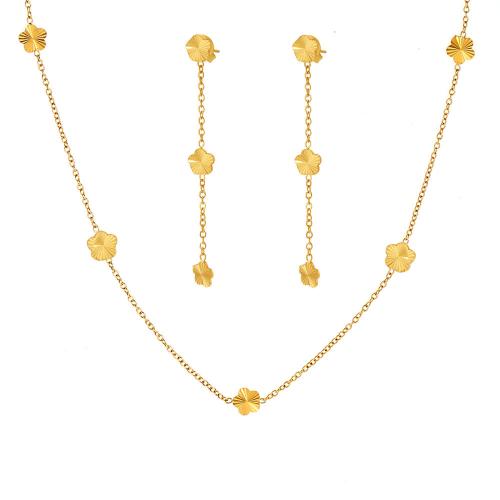 Set di gioielli in acciaio inox, 304 acciaio inox, laccato oro 18K, gioielli di moda & stili diversi per la scelta & per la donna, Venduto da PC