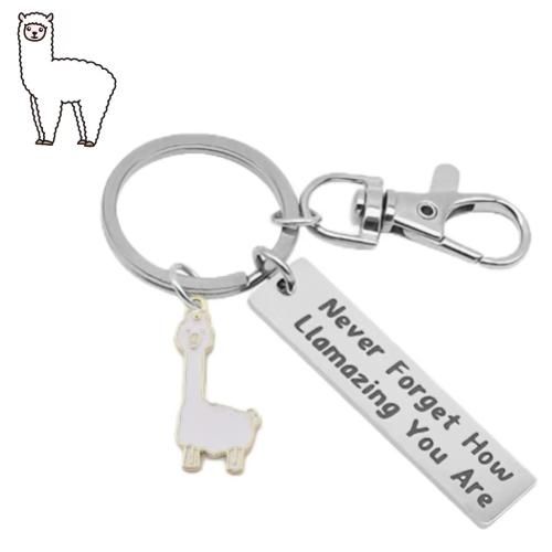 Key Chain, 304 rustfrit stål, Unisex & med bogstavet mønster, 50mm, Solgt af PC