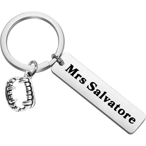 Key Chain, 304 rustfrit stål, Unisex & med bogstavet mønster, oprindelige farve, 80mm, Solgt af PC