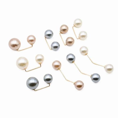 Plastic Pearl Brooch with Zinc Alloy & for woman Sold By PC