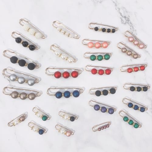 Zinc Alloy Broche, met Plastic Pearl, plated, verschillende stijlen voor de keuze & voor vrouw & met strass, Verkocht door PC