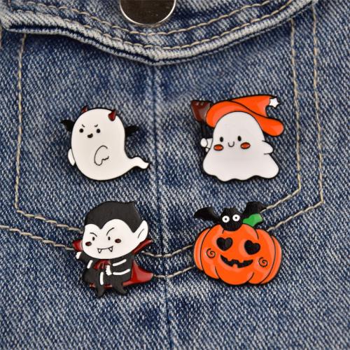 Sinkkiseos Rintaneula, Halloween Design & Unisex & eri tyylejä valinta & emali, brooch length 20-30mm, Myymät PC