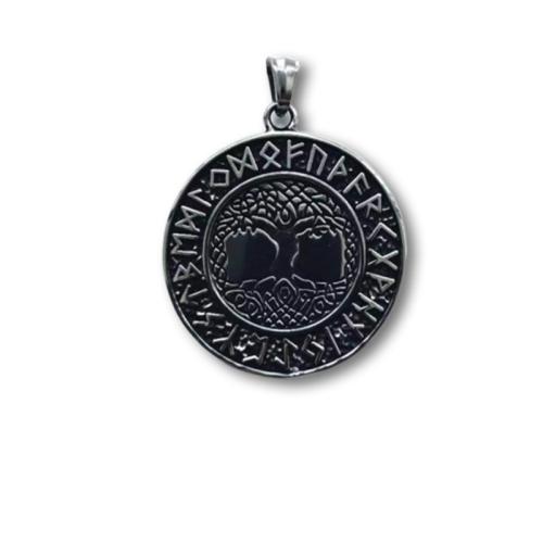Roestvrij stalen sieraden Hangers, Titanium Staal, Rond plat, DIY & voor de mens, oorspronkelijke kleur, 40mm, Verkocht door PC