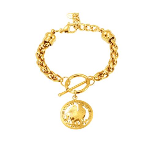 Pulseira  de jóias de aço inox, Aço inoxidável 304, with 1.6 Inch extender chain, banhado, joias de moda & para mulher & vazio, Mais cores pare escolha, comprimento Aprox 6.3 inchaltura, vendido por PC