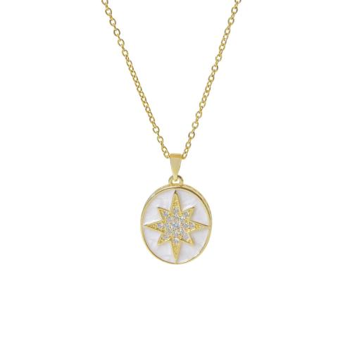 Tíotáiniam Cruach muince, Cruach Tíotáiniam, le Ciúbach Zirconia & Prás, plátáilte, jewelry faisin & stíleanna éagsúla do rogha & do bhean, órga, Díolta De réir PC