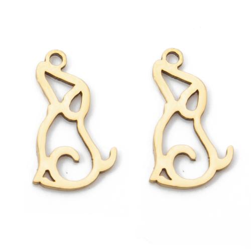 Cruach dhosmálta pendants Ainmhithe, 304 Cruach dhosmálta, Madraí, plátáilte, DIY, dathanna níos mó le haghaidh rogha, 10.40x0.90x17.80mm, Díolta De réir PC