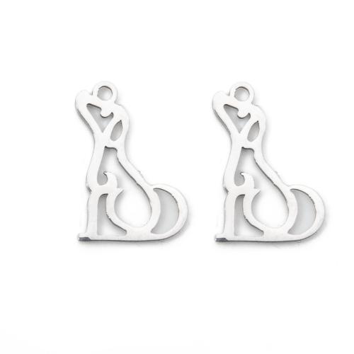Cruach dhosmálta pendants Ainmhithe, 304 Cruach dhosmálta, Madraí, plátáilte, DIY, dathanna níos mó le haghaidh rogha, 11.20x0.90x16.60mm, Díolta De réir PC