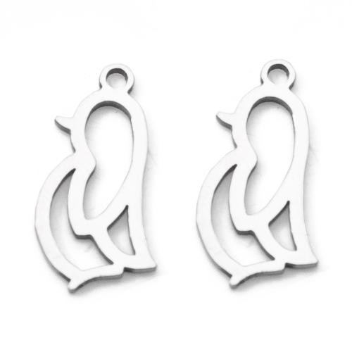 Stainless Steel Animal Pendants 304 Stainless Steel Bird plated DIY Sold By PC