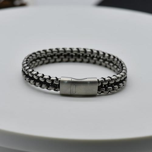 Jewelry Cruach dhosmálta Bracelet, Cruach Tíotáiniam, dath airgid plated, DIY, airgid, Fad 21.5 cm, Díolta De réir PC
