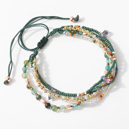 Zink Alloy Armband, med Seedbead & Terylene Cord, handgjord, Bohemiska stilen & olika stilar för val & för kvinna, Säljs av PC