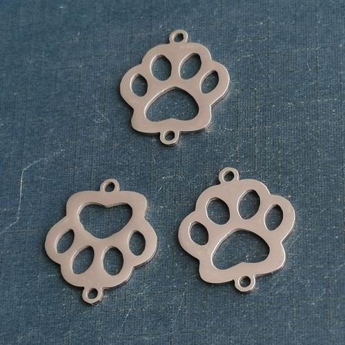 Rozsdamentes acél csatlakozó, Titanium Steel, Karom, galvanizált, DIY & 1/1 hurok, több színt a választás, 19x16mm, 10PC-k/Bag, Által értékesített Bag