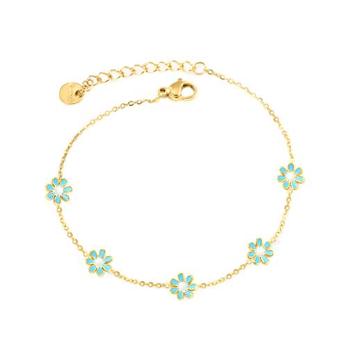 Bracciale gioielli in acciaio inossidabile, 304 acciaio inox, placcato color oro, gioielli di moda & per la donna & smalto, nessuno, Venduto da PC