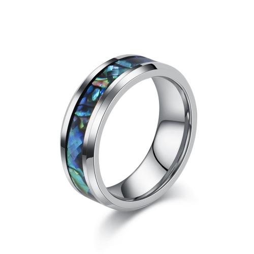 Rozsdamentes acél Finger Ring, Volfrám acél, divat ékszerek & különböző méretű a választás, több színt a választás, Által értékesített PC
